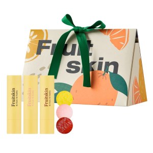 Fruitskin Fresh Fruit Lip Butter Trio Set de regalo (Tangerina, Rose Berry, Deep Berry) Bálsamo labial hidratante para labios agrietados y Fruitskin Fresh Fruit Lip Butter Trio Set de regalo (Tangerina, Rose Berry, Deep Berry) Bálsamo labial hidratante para labios agrietados y