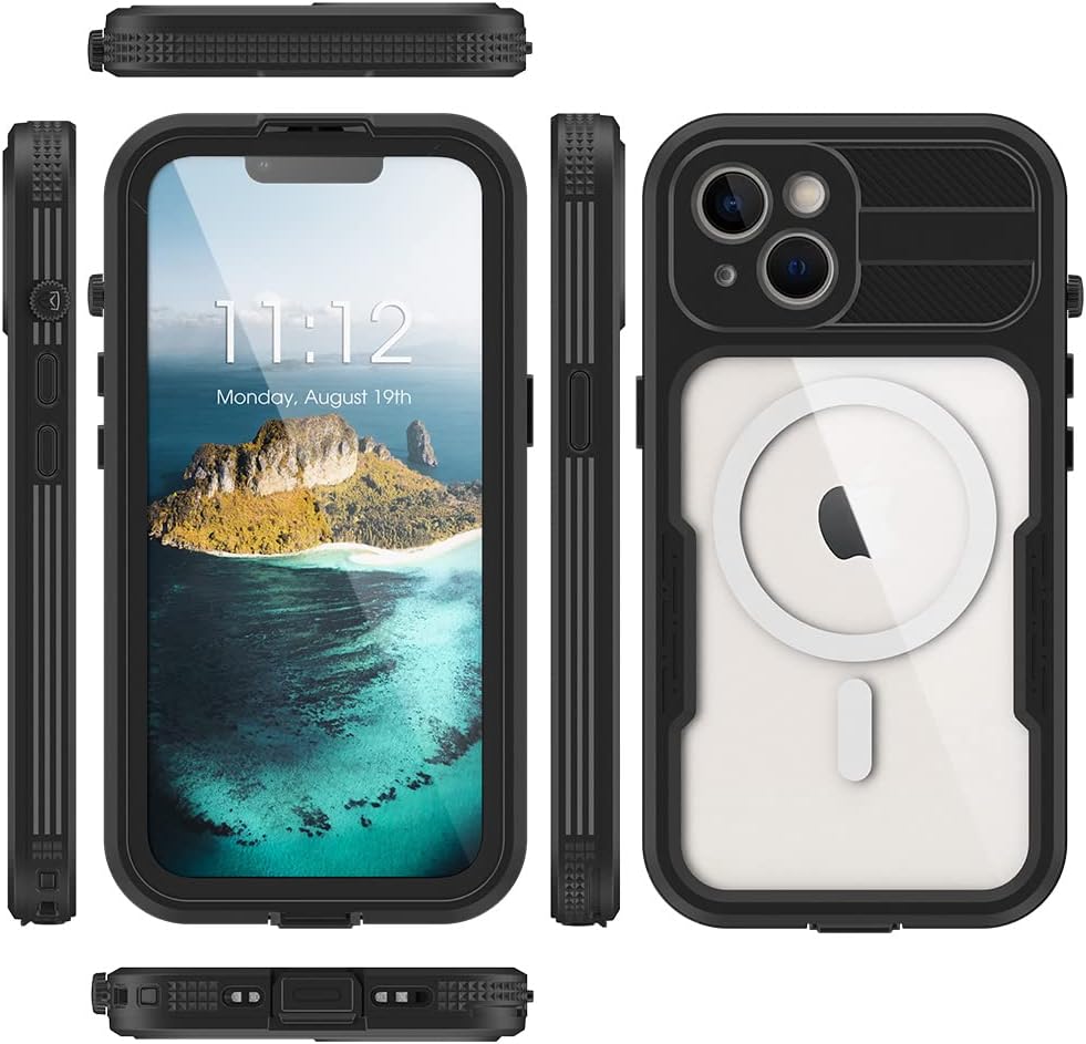 IP68 – Funda impermeable a prueba de polvo a prueba de caídas para iPhone 14 de 6.1 pulgadas, con protector de pantalla integrado, resistente y