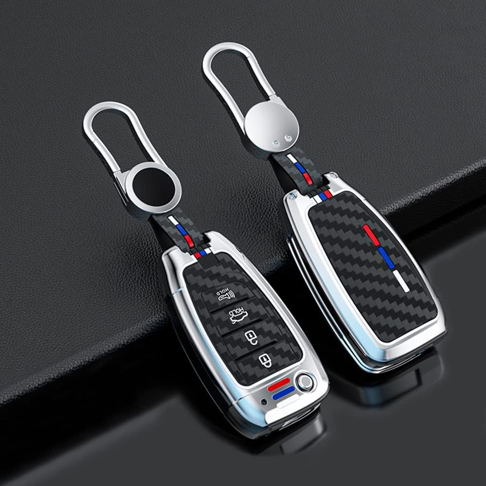 JanneChou Carcasa protectora de aleación de zinc compatible con Hyundai Accent Elantra Kona Santa Fe Veloster