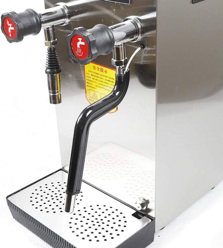 Espumador de leche multifuncional comercial, espumador automático de agua hirviendo a vapor de 8 l, espumador de vapor de acero inoxidable,