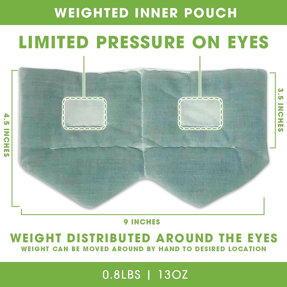 BARMY Weighted Sleep Mask for Women and Men (0.8lb13oz) Weighted Eye Mask for Sleeping, Eye Cover Blocks Light Helps Relaxation and Night Sleep,