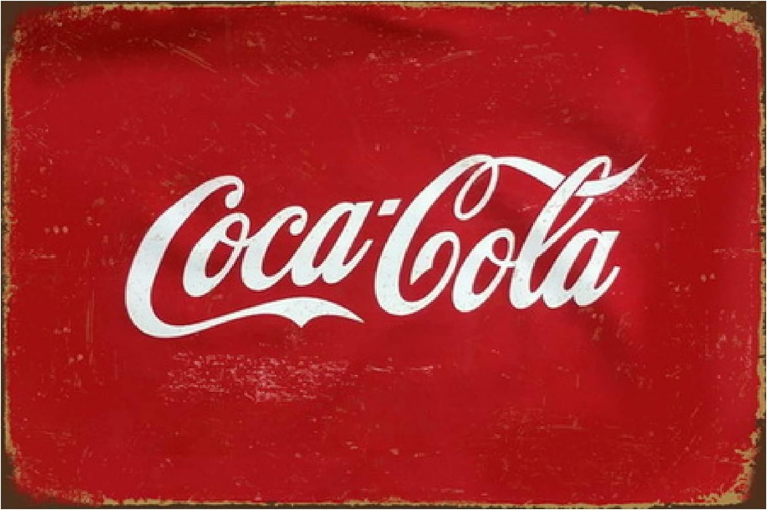 Cartel de metal retro de estaño, decoración de pared vintage, coca cola roja para pub, restaurantes, cafetería, club, placa de pared de cueva de