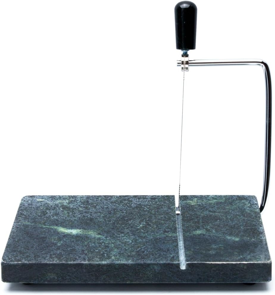 Fox Run Cortadora de queso de mármol, verde, base de 8.0 x 5.0 in