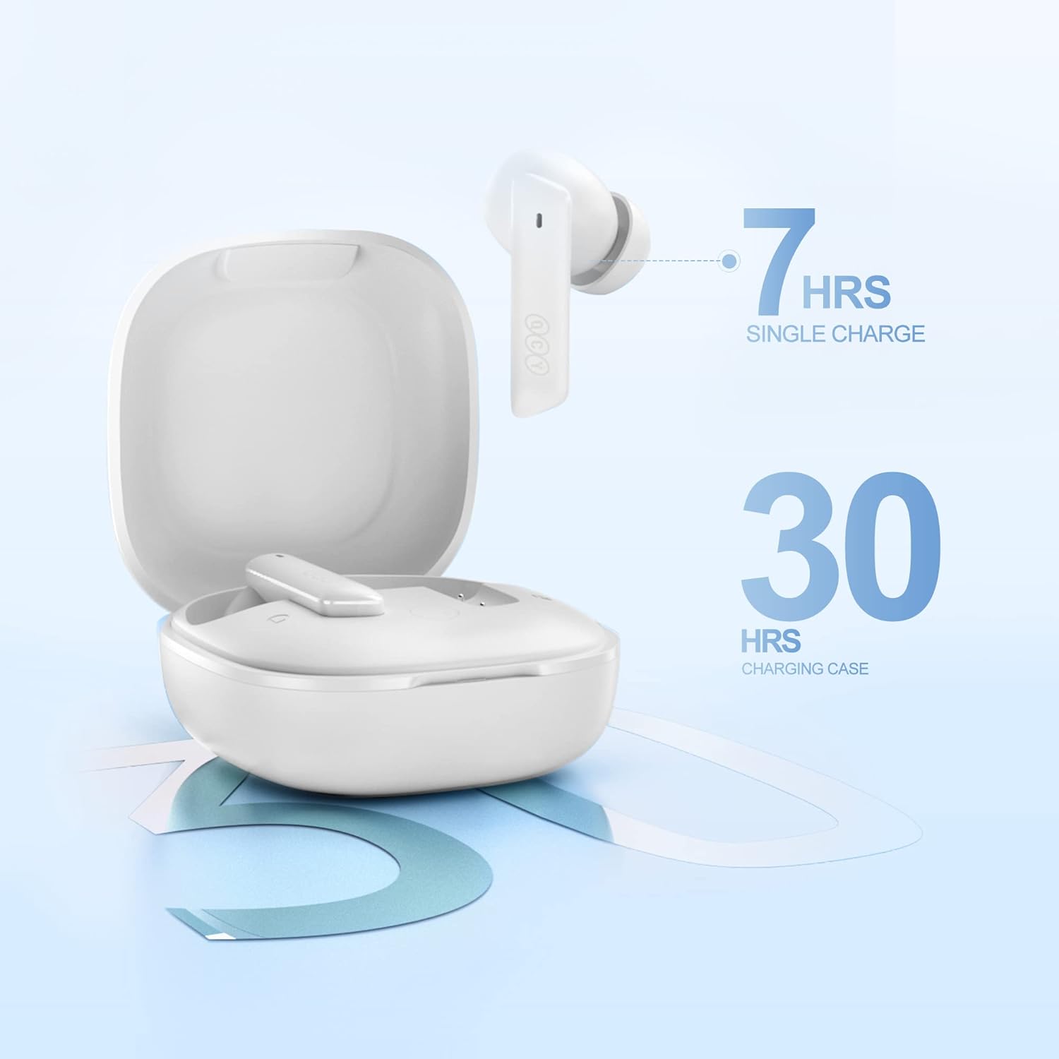 QCY HT05 Auriculares inalámbricos con cancelación activa de ruido multimodo, llamadas mejoradas con IA con 6 micrófonos, ruido antiviento,