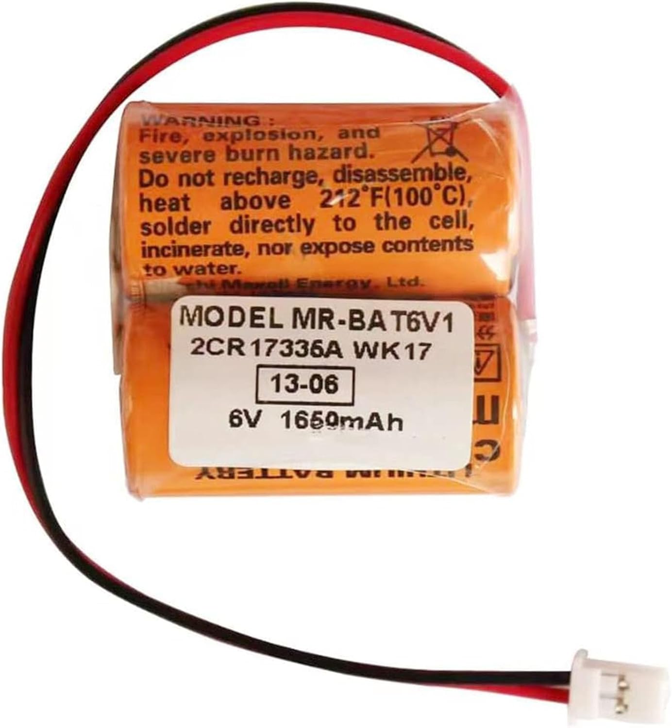 WELLVEUSPaquete de 20 MR-BAT6V1 2CR17335A WK17 6V 1650mAh para Mitsubishi M80 Driver MR-J4 servo System