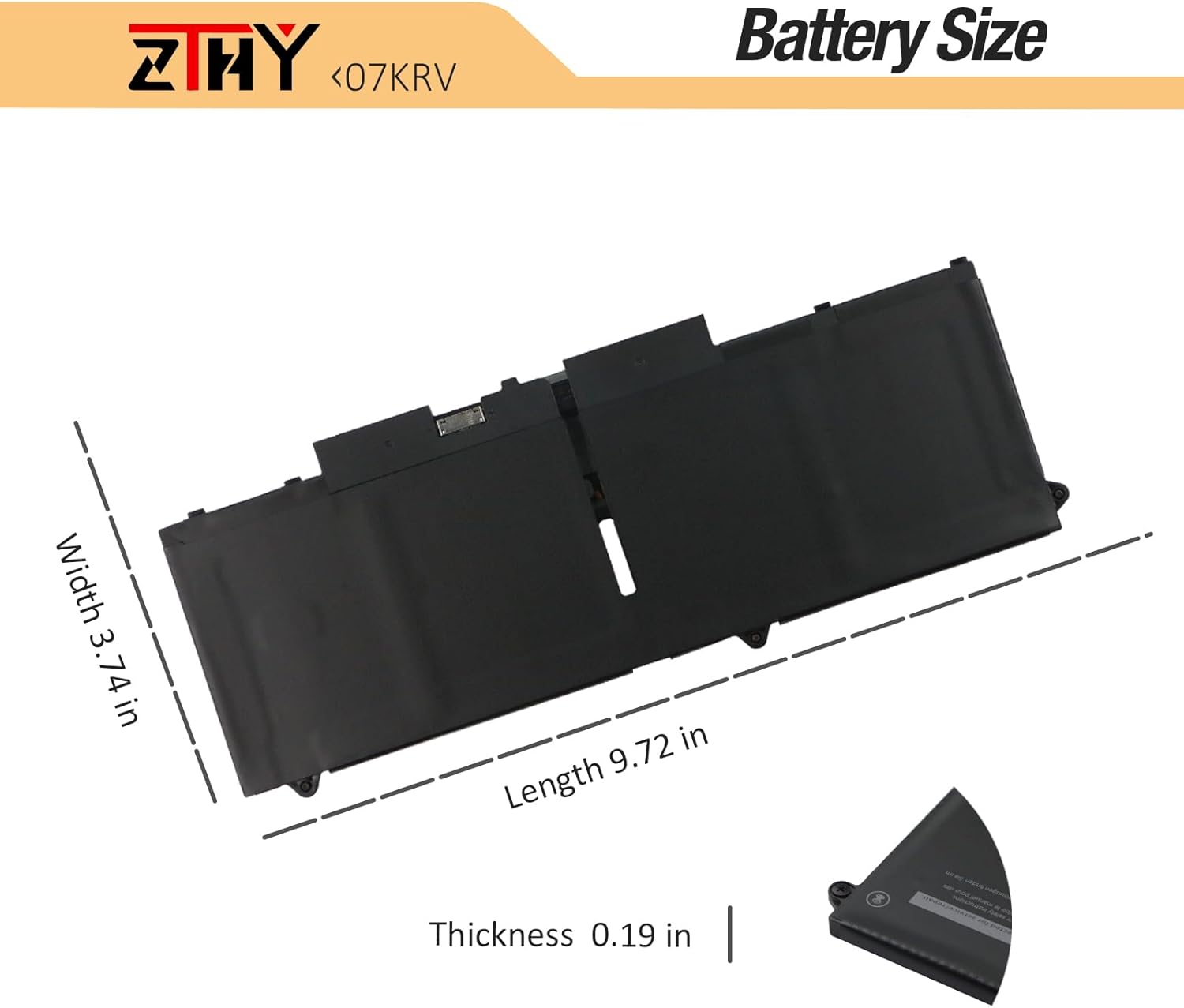 ZTHY Batería de repuesto para laptop de 58 Wh 07KRV para Dell Latitude 5430 5530 Precision 3570 P104F P104F005 P137G P137G004 Series M69D0 H4PVC