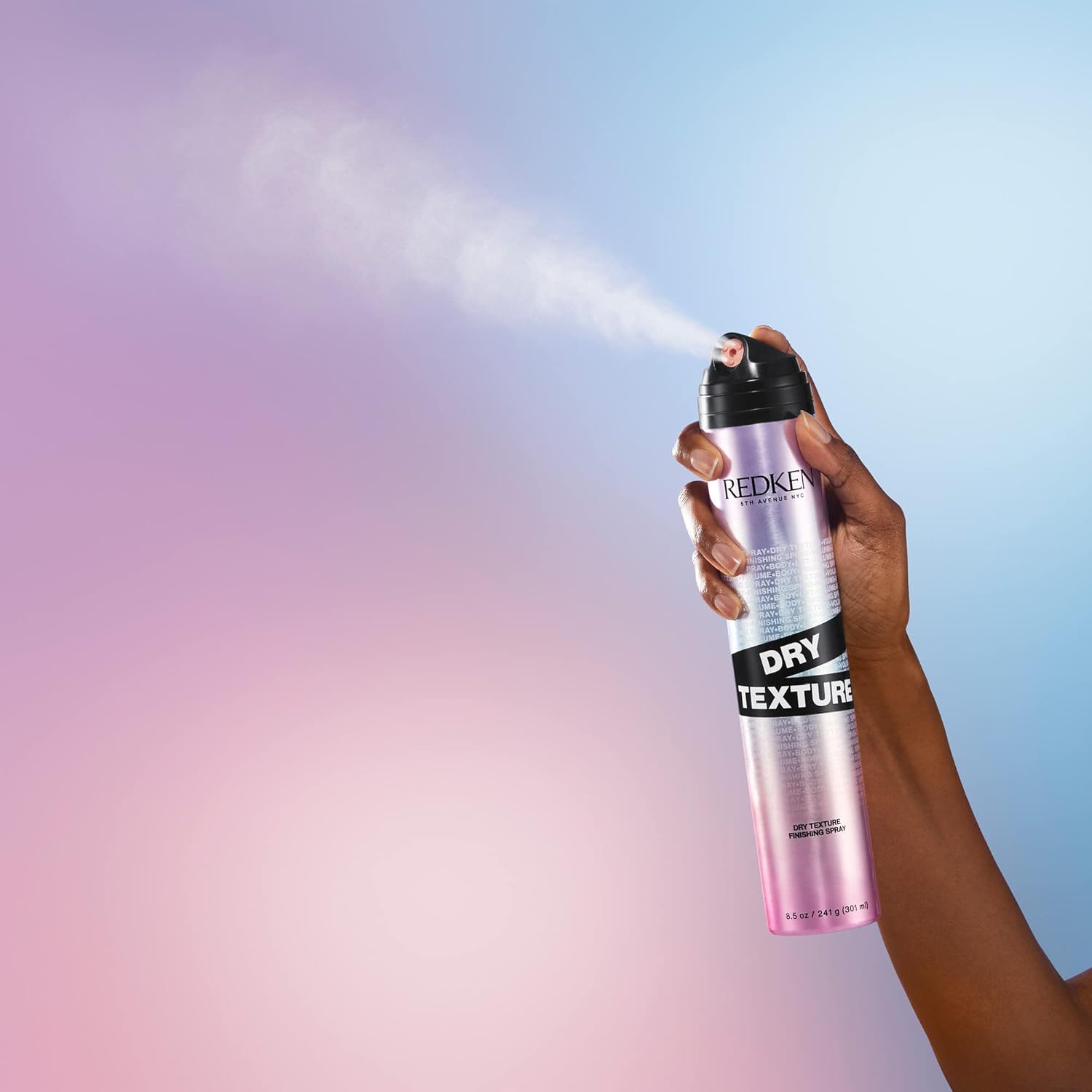 Redken Triple Dry 15 Dry Texture – Spray de acabado para todo tipo de cabello, añade cuerpo y brillo sin pegajosidad, sujeción media, 8.5 onzas