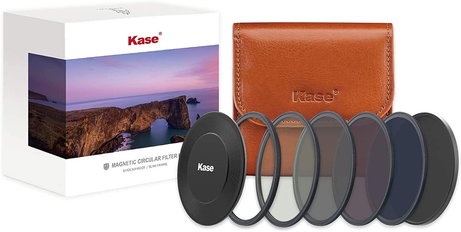 Kase Wolverine Kit de filtros magnéticos ND CPL profesionales de 3.740 in Kit de filtros incluye CPL+ND8 3 Stop+ND64 6 Stop+ND1000 10 Stop+Tapa de