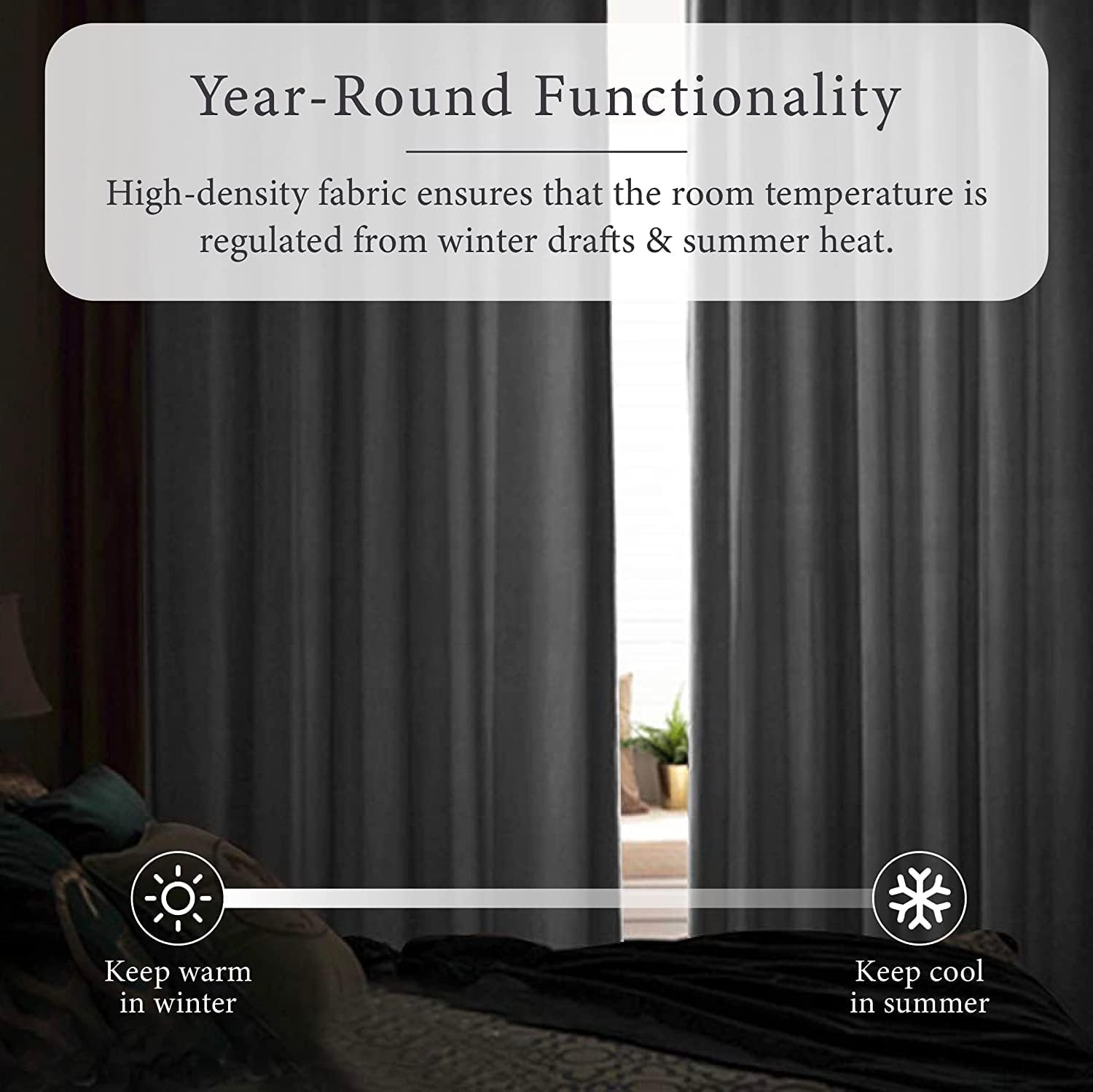 Magic Drapes Cortina opaca plisada doble para oscurecer la habitación, a prueba de derrames, con aislamiento térmico, lavable a máquina, paneles de