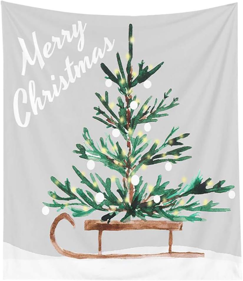 IAMAGOODLADY Decoraciones de Navidad, tapiz de Navidad, decoración de fondo de pared de dormitorio, paño colgante, 95 x 73 estilo mate Ofertas de