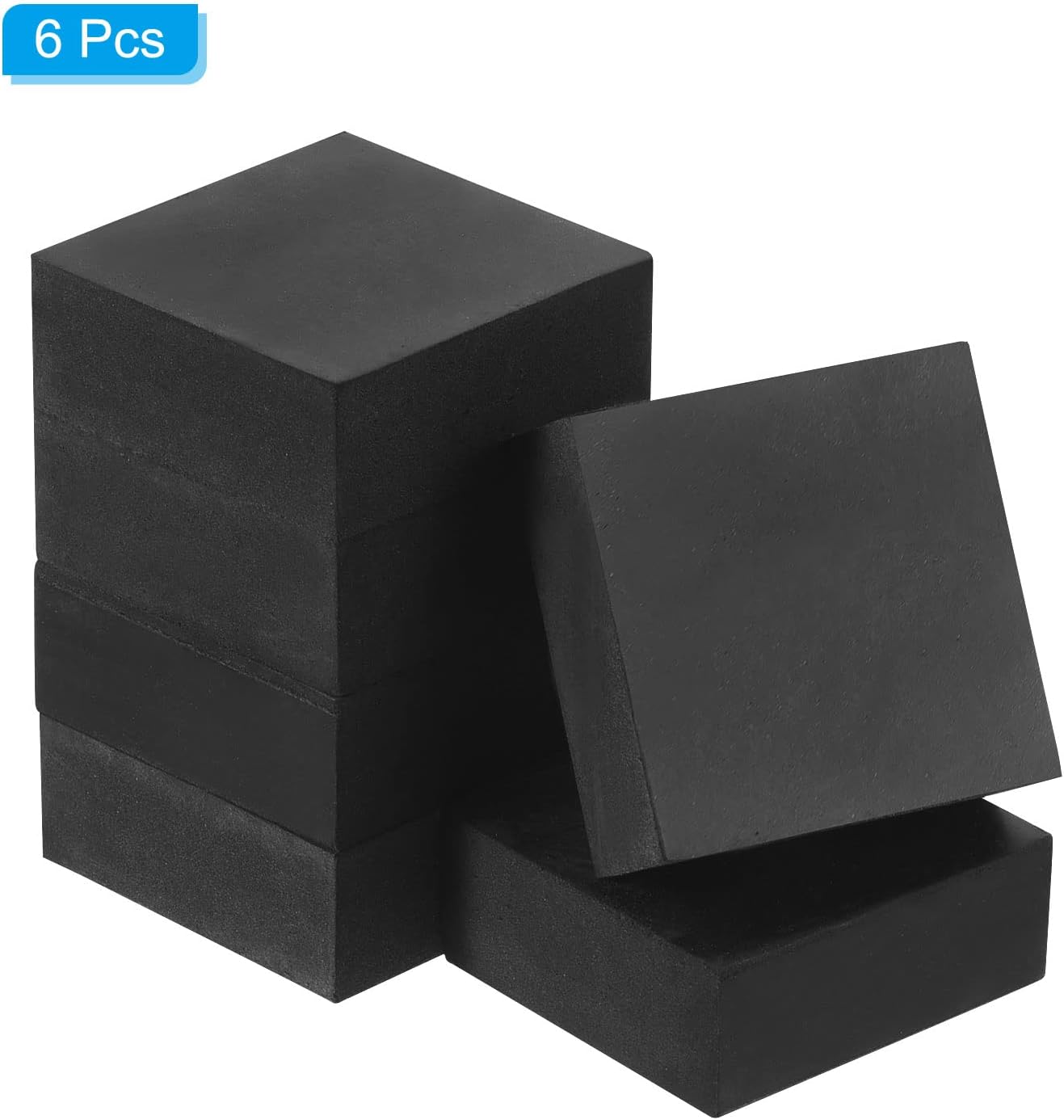 PATIKIL Patas para macetas de 2 x 2 x 0.8 pulgadas, paquete de 6 macetas invisibles de goma cuadradas para jardín al aire libre, patio, terraza,