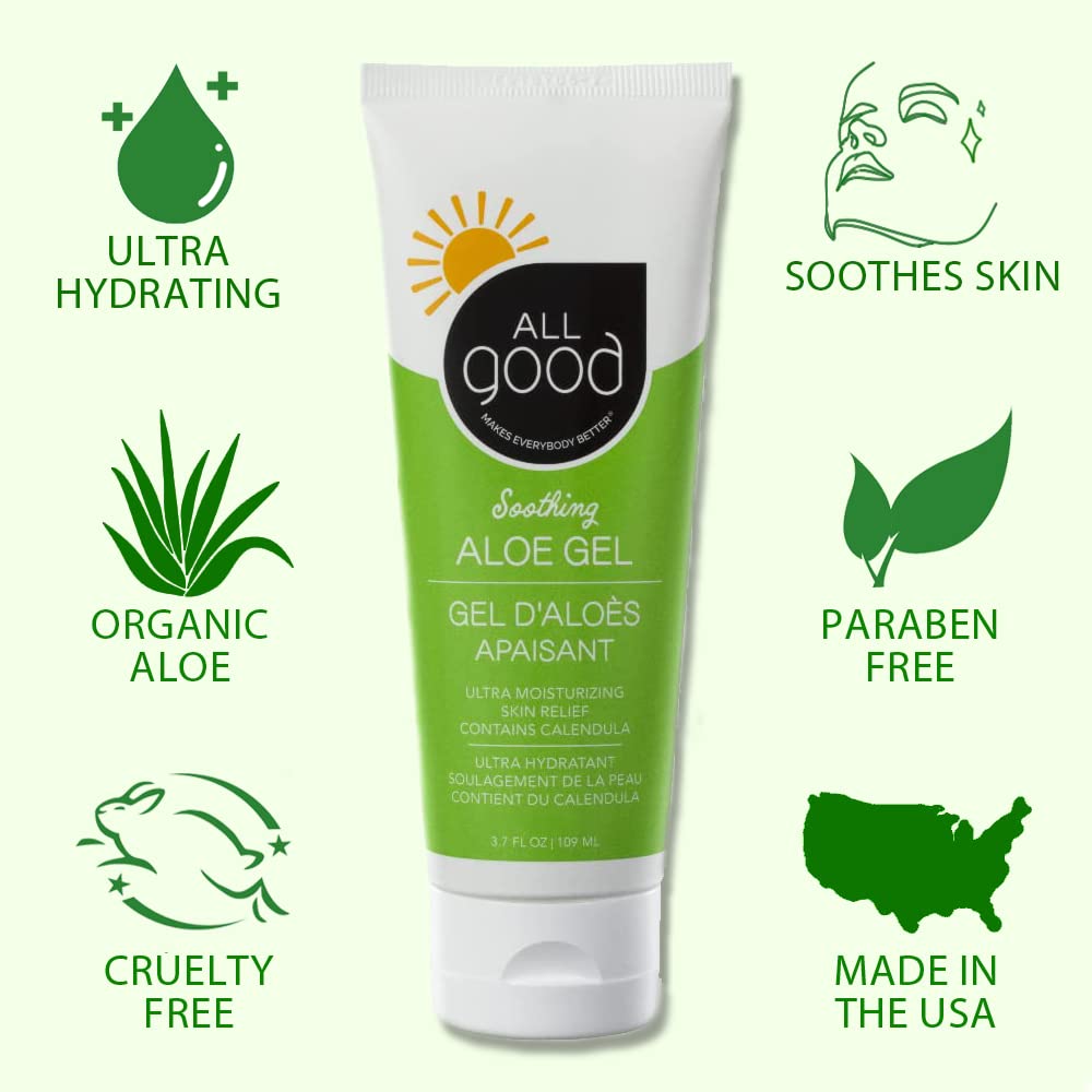 All Good Sport – Paquete de protector solar mineral y gel de aloe, amplio espectro UVAUVB, resistente al agua, incluye (1) barra de mantequilla SPF
