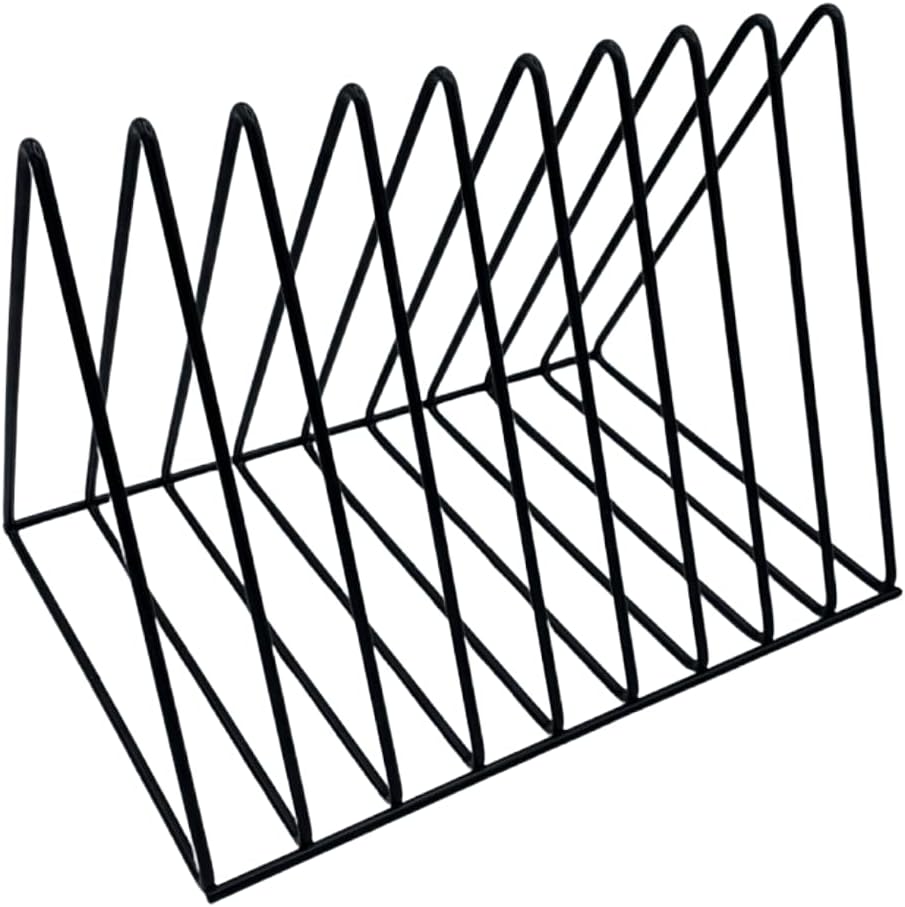 Soporte para almacenamiento de discos de vinilo, estante de alambre prémium para discos de álbumes Lp (paquete de 2)