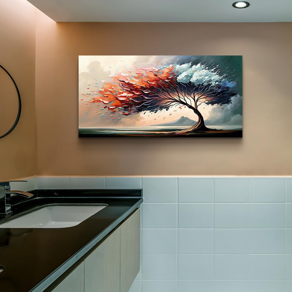 MHARTK66 Decoraciones de pared para sala de estar, lienzo, arte de pared para dormitorio, oficina, decoración abstracta de árbol, paisaje, pinturas