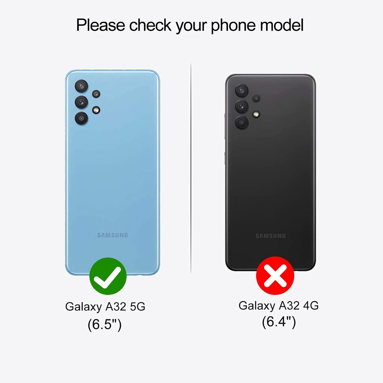 Funda para Galaxy A32 5G, 2 en 1 magnética desmontable a prueba de golpes, funda de piel sintética con ranura para tarjeta para Samsung Galaxy A32