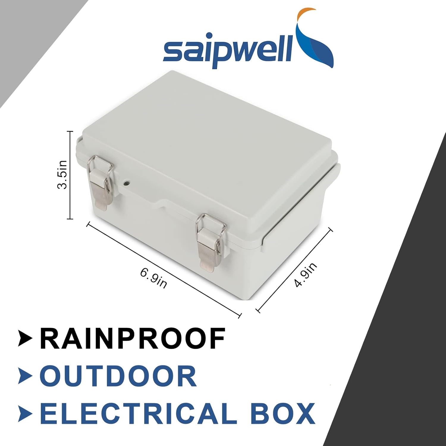Caja de conexiones ABS plástico IP67 impermeable cajas eléctricas a prueba de polvo recinto eléctrico universal con soporte de pared para proyecto