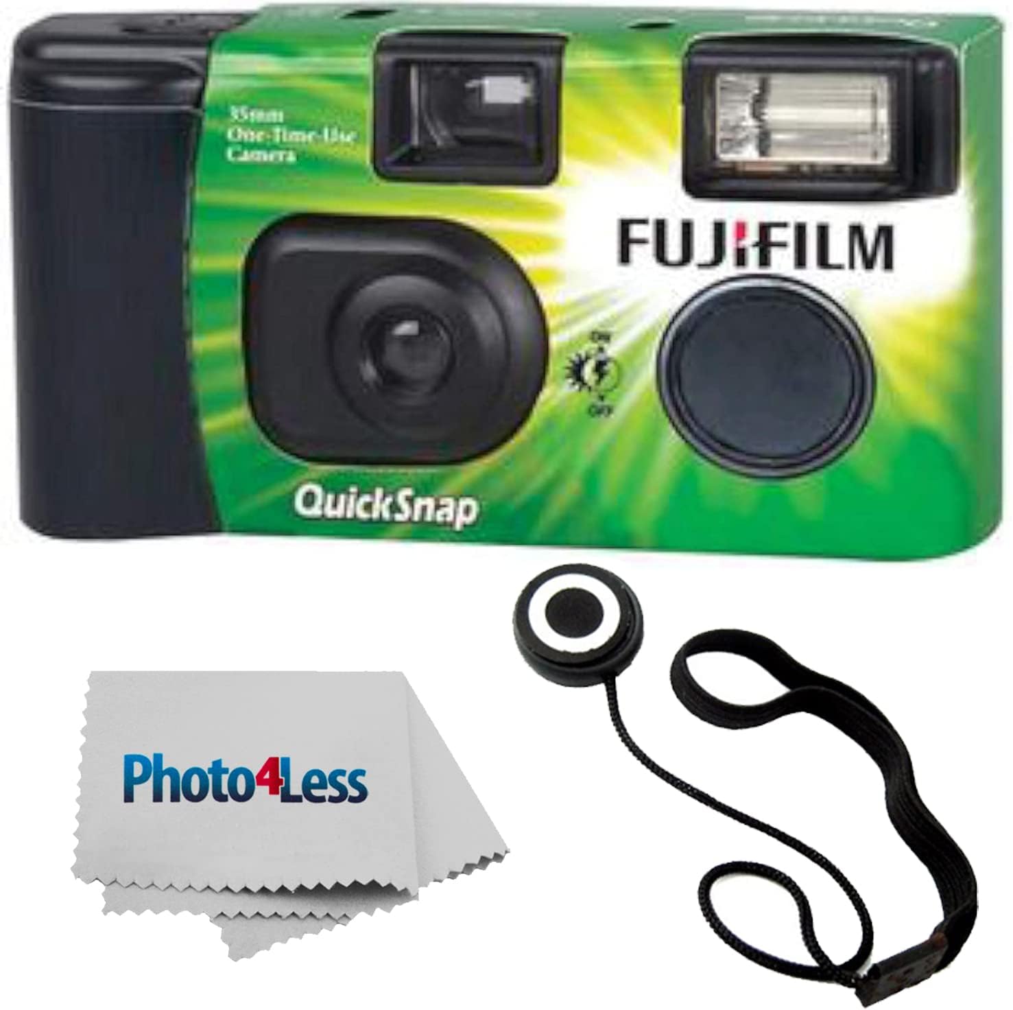 Fujifilm QuickSnap Flash 400 – Cámara desechable de 1.378 in – Correa de mano