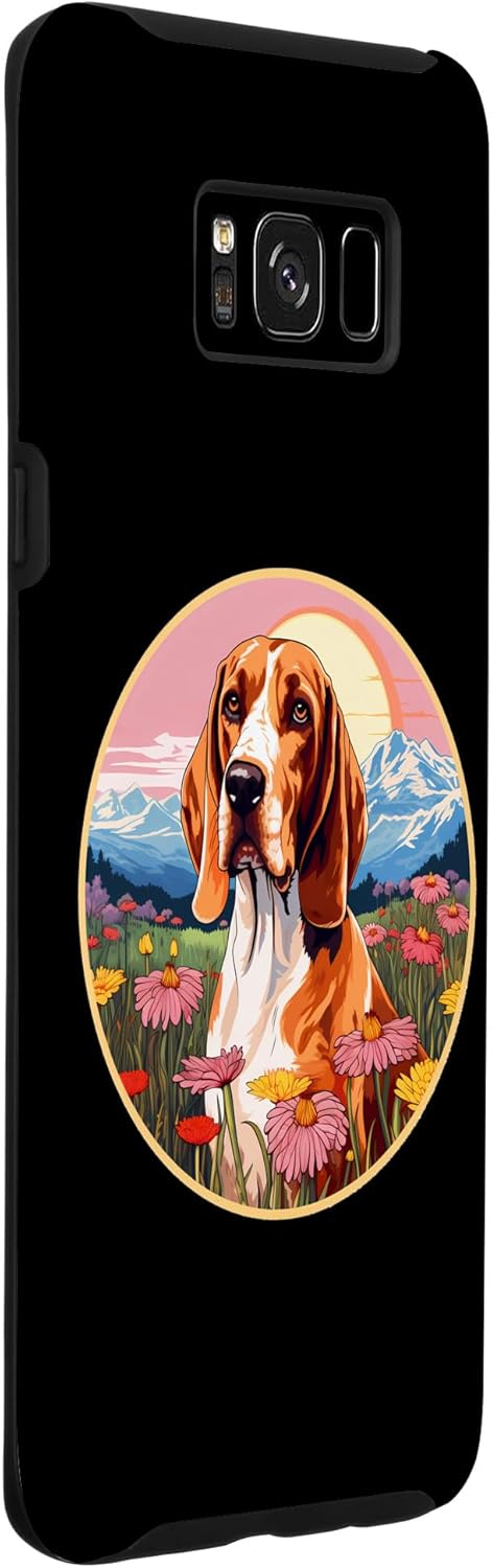 Galaxy S8+ Cute American English Coonhound Mountain Flower Meadow Dog Case