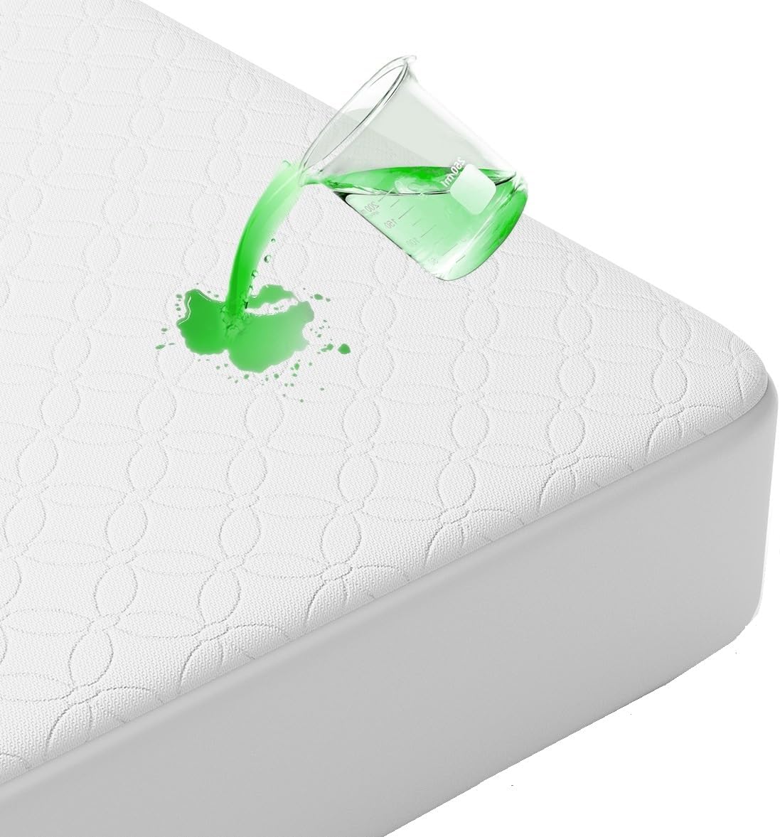 Protector de colchón 100% impermeable Cal King, funda de colchón de bambú ultra suave, tela de aire 3D, refrescante, transpirable, sin ruido y