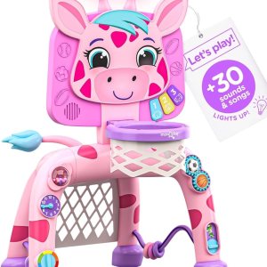 Move2Play, Giraffe Basketball Hoop & Soccer Goal Activity Center  30+ Sounds & Songs + 5 Lights  1 2 3 Year Old Birthday Gift for Boys and Girls Move2Play, Giraffe Basketball Hoop & Soccer Goal Activity Center  30+ Sounds & Songs + 5 Lights  1 2 3 Year Old Birthday Gift for Boys and Girls