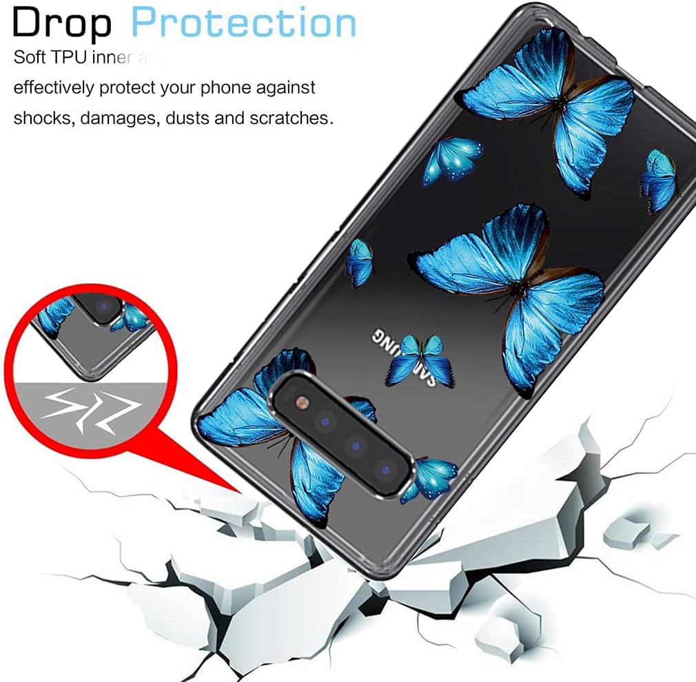 Funda para Galaxy S10 Plus (no compatible con S10 5G), Samsung S10 Plus Linda, funda transparente y flexible de TPU de silicona de goma suave para