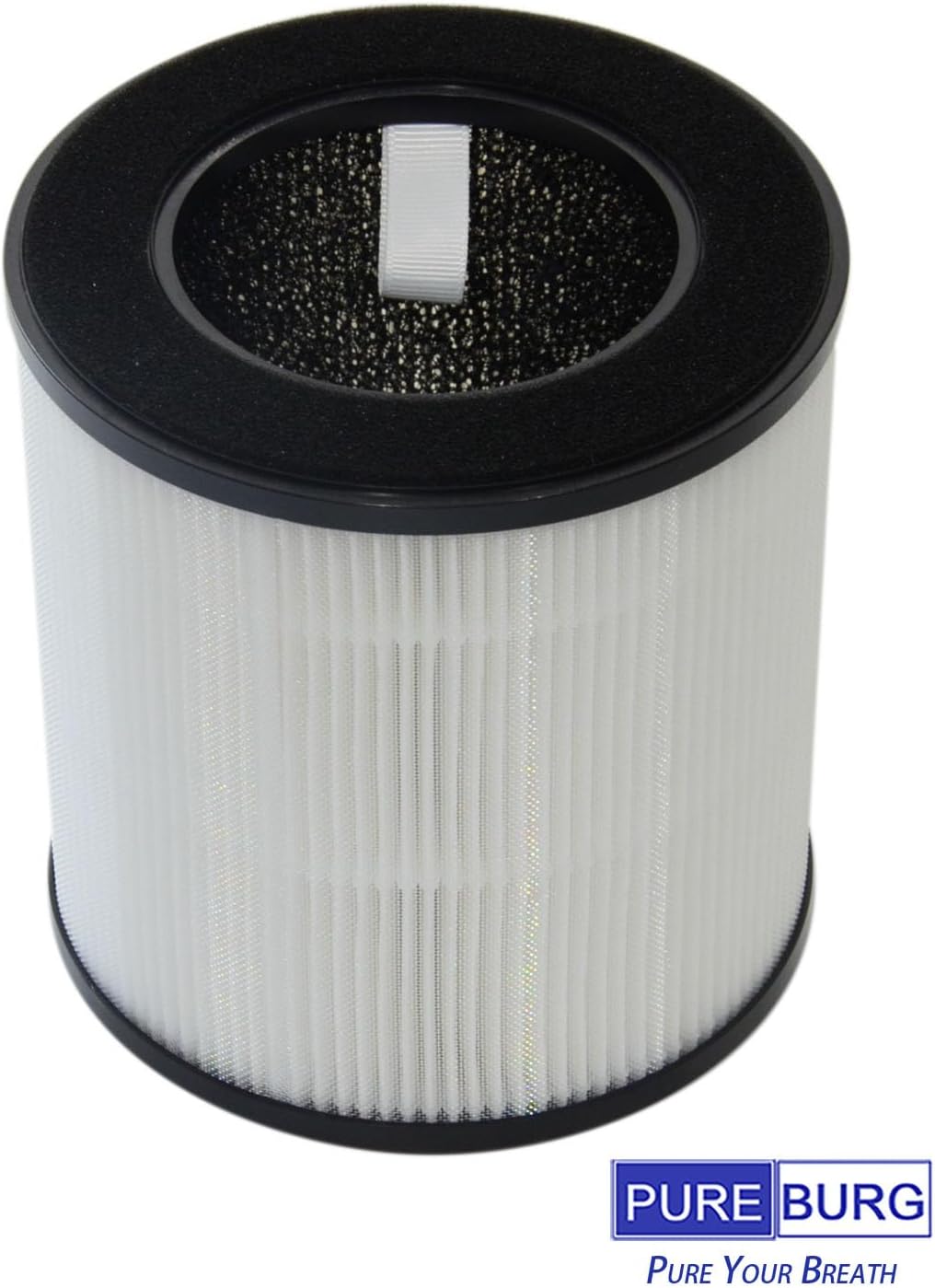 PUREBURG Filtros HEPA auténticos compatibles con el purificador de aire VEWIOR B-D02U, filtración H13 de 3 etapas de carbón activado 2 en 1 de