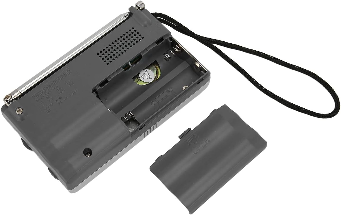 Radio AM FM portátil con conector para auriculares, radio de transistor de bolsillo portátil de larga duración con altavoz de 5 W, para el hogar al