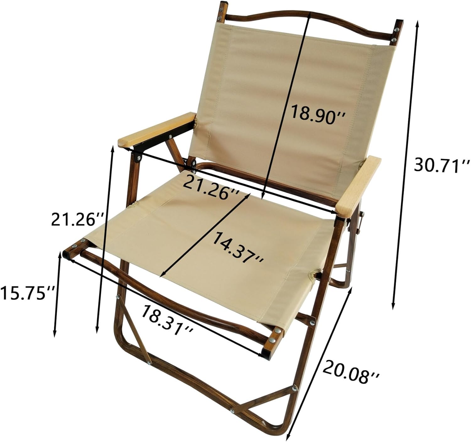 Juego de 4 sillas plegables para camping, cómoda silla de césped, silla de campamento al aire libre para adultos, silla portátil para camping,