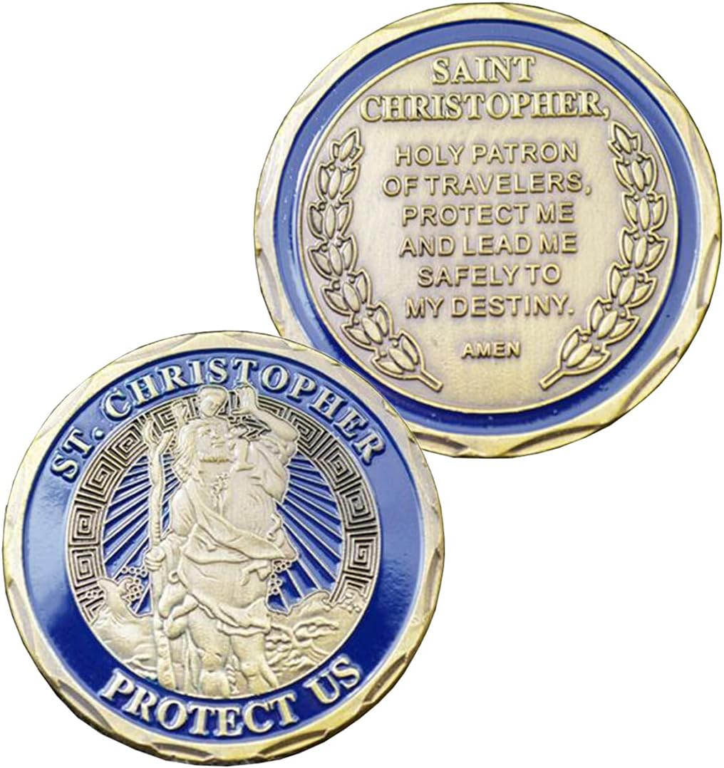 Moneda de oración de San Cristóbal Proteger de Estados Unidos