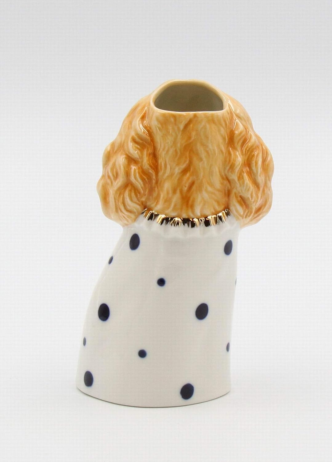 Cosmos Gifts Jarrón de porcelana fina Lady Cocker Spaniel Dog Bud Jarrón para brochas de maquillaje, soporte para lápices, 5-12 pulgadas de alto