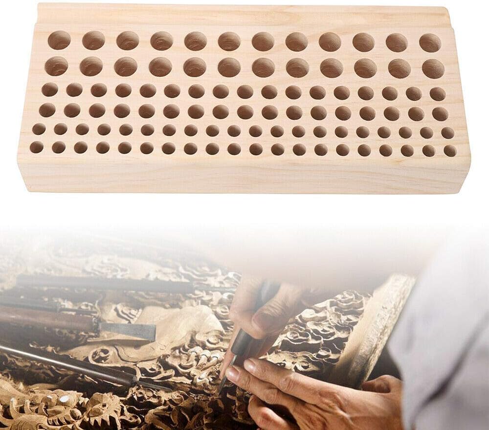 Fetcoi 98 Estilos Cuero Artesanal Soporte de Herramientas de Cuero Organizador de Herramientas de Cuero de Madera Profesional Caja de Almacenamiento