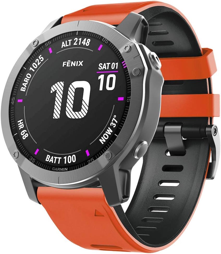 NotoCity Compatible con la correa de reloj Fenix 6 Pro para Fenix 6Fenix 6 ProFenix 5Fenix 5 PlusForerunner 935Forerunner 945Approach S60Quatix 5