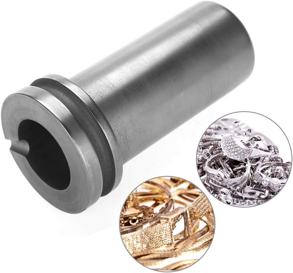 Crisol de fusión de grafito 2.2 lbs4.4 lbs6.6 lbs Crisol de grafito de alta pureza Fundición de metal de fusión de metal de oro y plata Chatarra