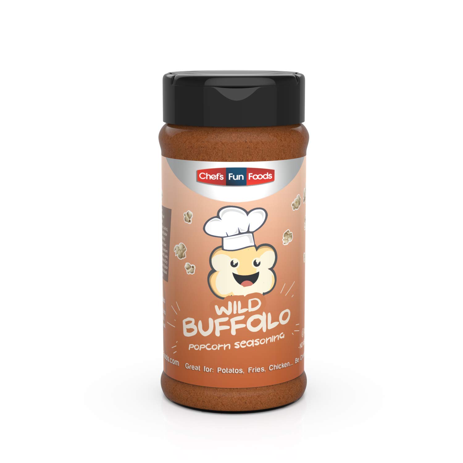 Palomitas de maíz sabor a búfalo silvestre de 8 onzas  Comida Kosher para restaurantes y cocineros caseros  Sin MSG ni rellenos  Ideal para