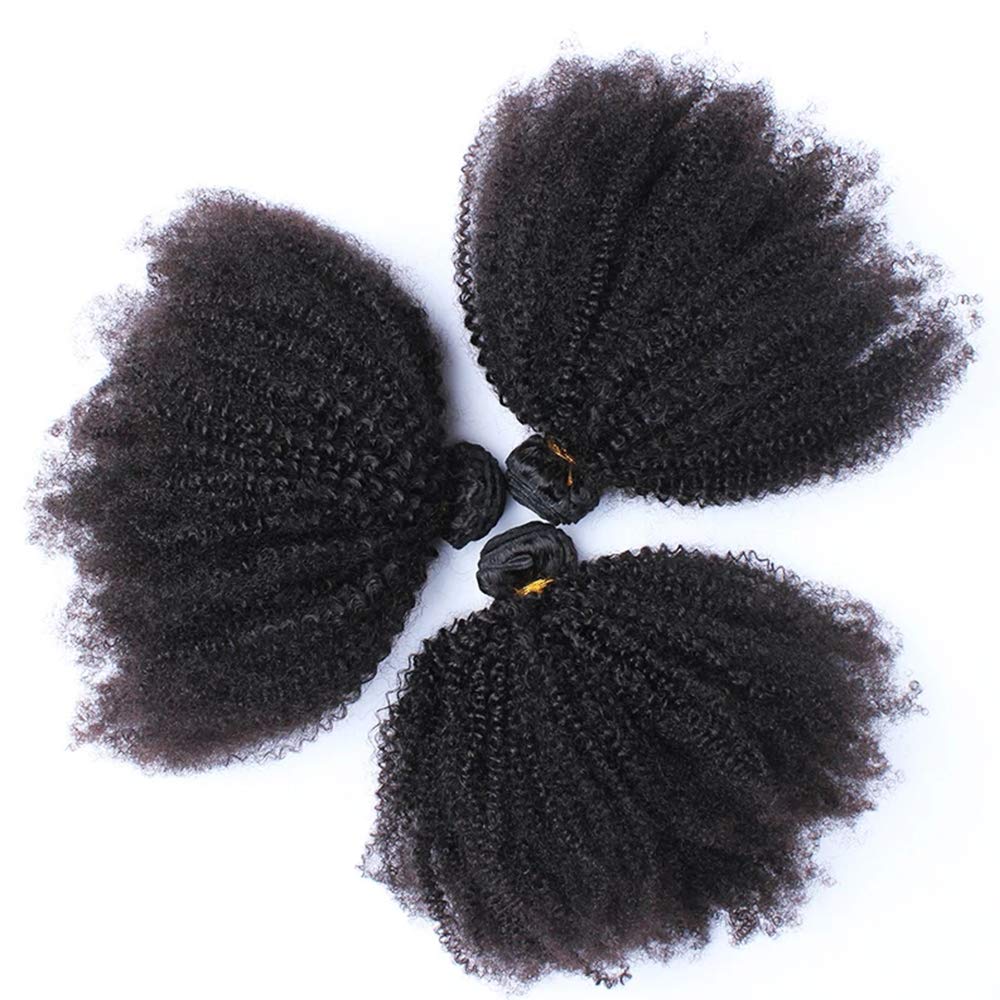 Extensiones de cabello humano rizado afro mongol de 10, 12, 14 pulgadas, 4B 4C, afro a granel, cabello humano virgen sin procesar para mujeres,