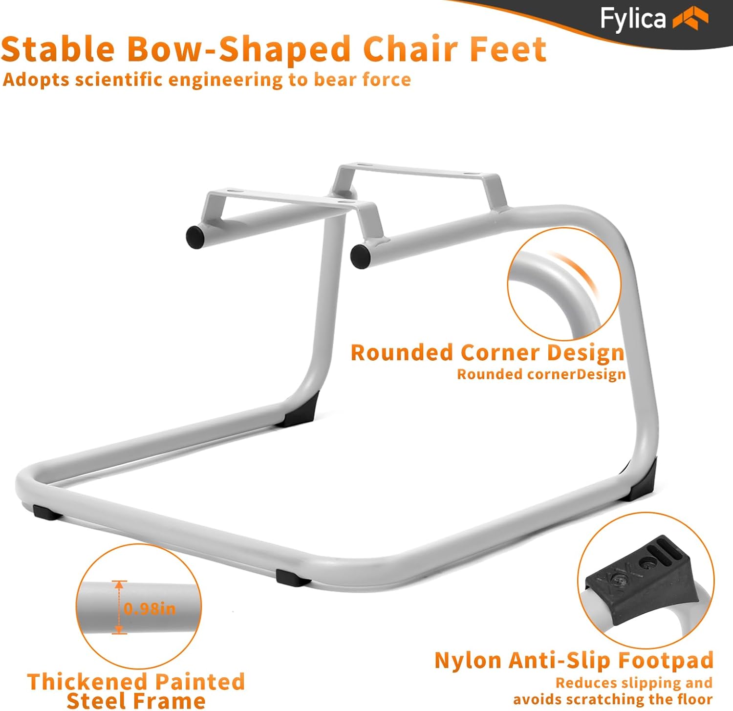 FYLICA Sillas de oficina sin ruedas, silla de sala de conferencias de malla transpirable, cojín mejorado y base de trineo, silla de recepción con