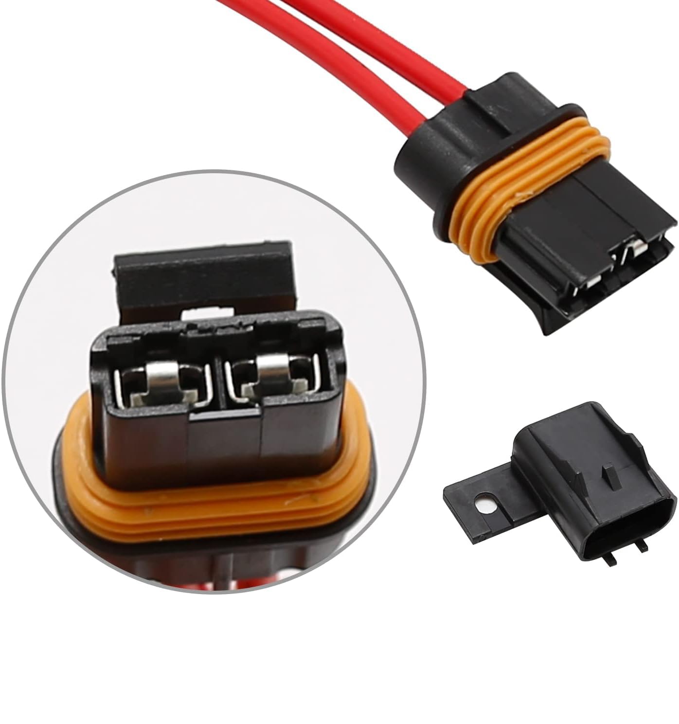 Portafusibles en línea de alambre de 12 AWG, portafusibles ATOATC estilo hoja con cubierta impermeable, kit de fusibles de hoja de 30 amperios para