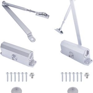 2 piezas de puerta comercial brazo de tubo ajustable de aluminio para cierrapuertas de carga 99.2-143.3 lbs 2 piezas de puerta comercial brazo de tubo ajustable de aluminio para cierrapuertas de carga 99.2-143.3 lbs