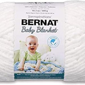 Bernat BABY BLANKET BB – Hilo blanco  1 paquete de 10.5 onzas  Poliéster  #6 súper voluminoso  220 yardas  Tejidoganchillo Bernat BABY BLANKET BB – Hilo blanco  1 paquete de 10.5 onzas  Poliéster  #6 súper voluminoso  220 yardas  Tejidoganchillo
