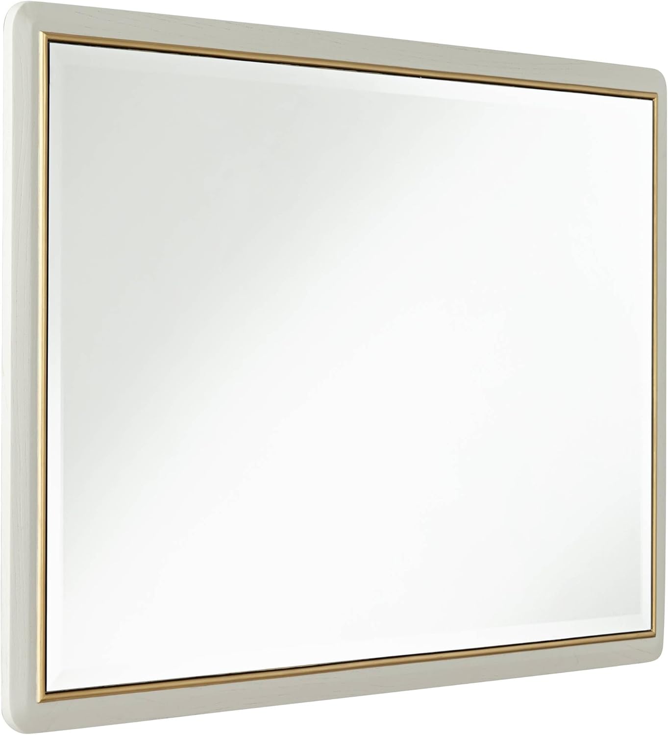 Noble Park Rodgers – Espejo de pared rectangular dorado beige mate de 28 x 42 pulgadas