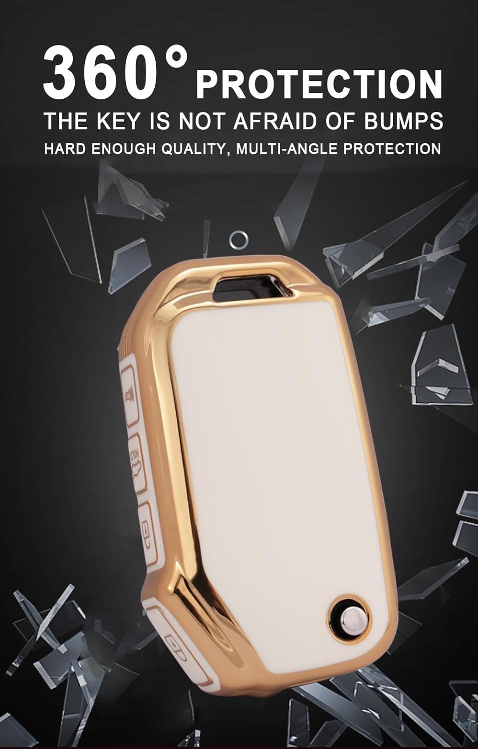 ontto Chaqueta de 4 botones para llave plegable Kia Flip, funda suave y duradera para llave de automóvil de TPU para Kia Seltos Forte Sportage