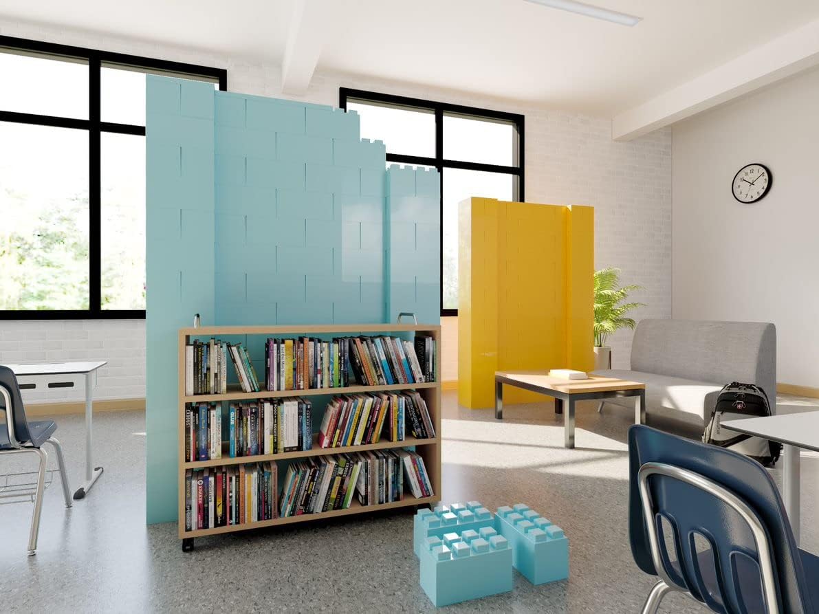 EverBlock Paquete a granel de bloques modulares de medio plástico de línea de 12 x 3 pulgadas  Paquete de 8 piezas  Bloques de construcción gigantes