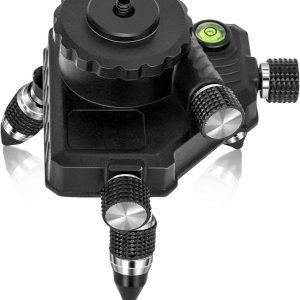 Takamine Adaptador de nivel láser para conector de nivel láser y trípode, base giratoria de metal finamente ajustable de 360 con montaje roscado de Takamine Adaptador de nivel láser para conector de nivel láser y trípode, base giratoria de metal finamente ajustable de 360 con montaje roscado de