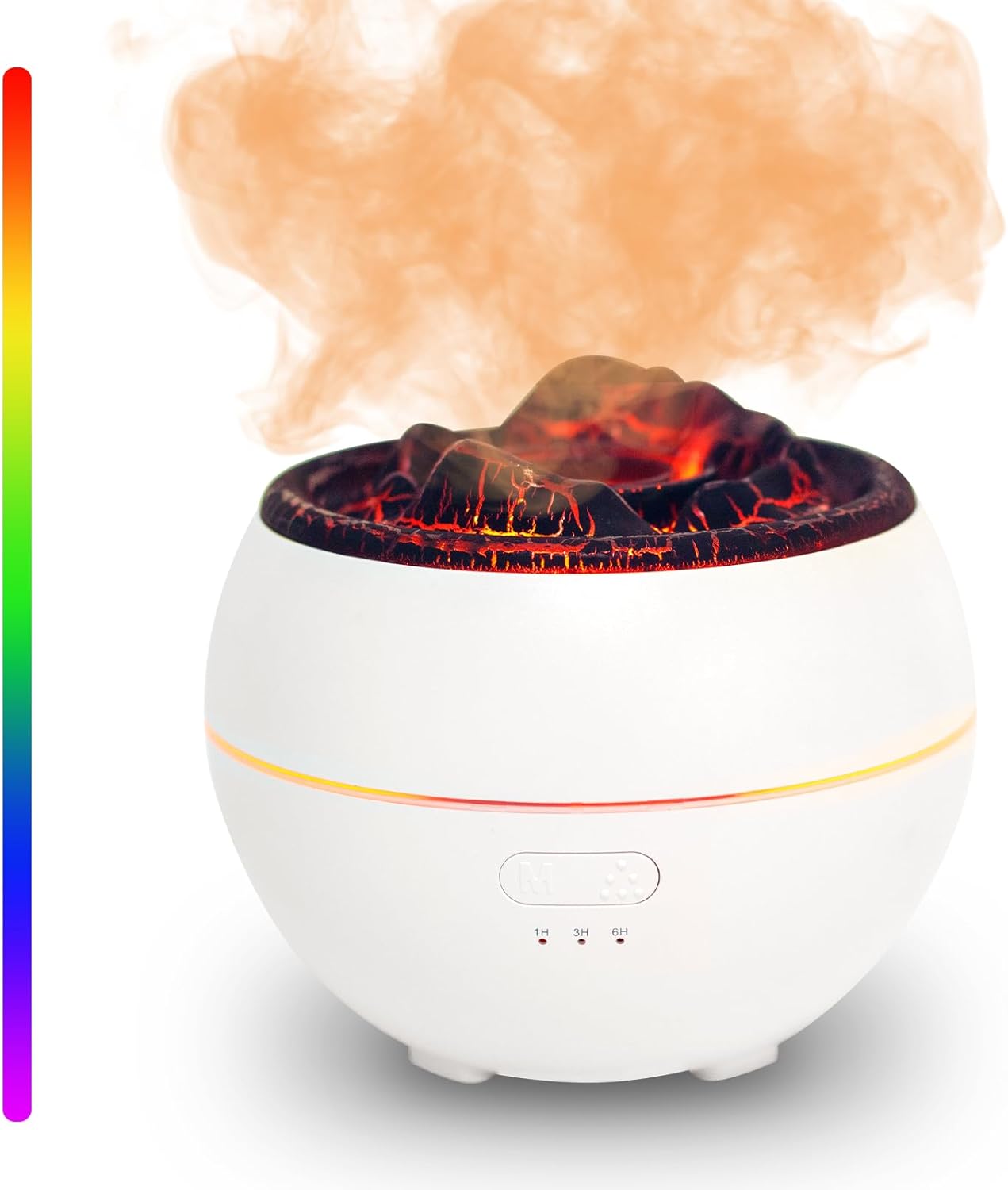 Humidificador de llama con 7 colores difusores de aceite esencial, humidificador sin ruido mejorado para el hogar, estudio de yoga, gimnasio,