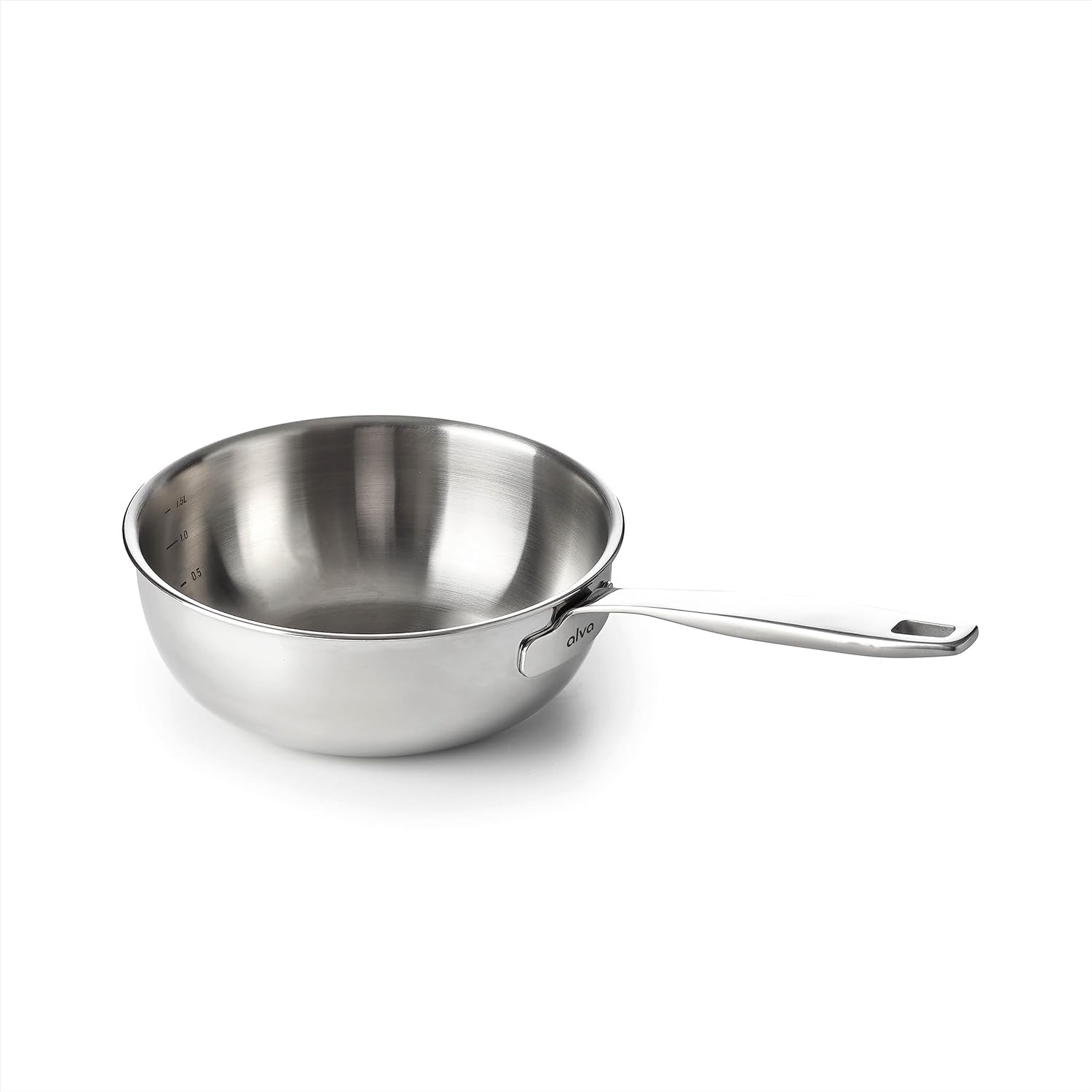 Alva Maestro – Sartén de acero inoxidable para salsa, cacerola apta para horno para cocinar, olla pequeña para sopa con tapa, utensilios de cocina