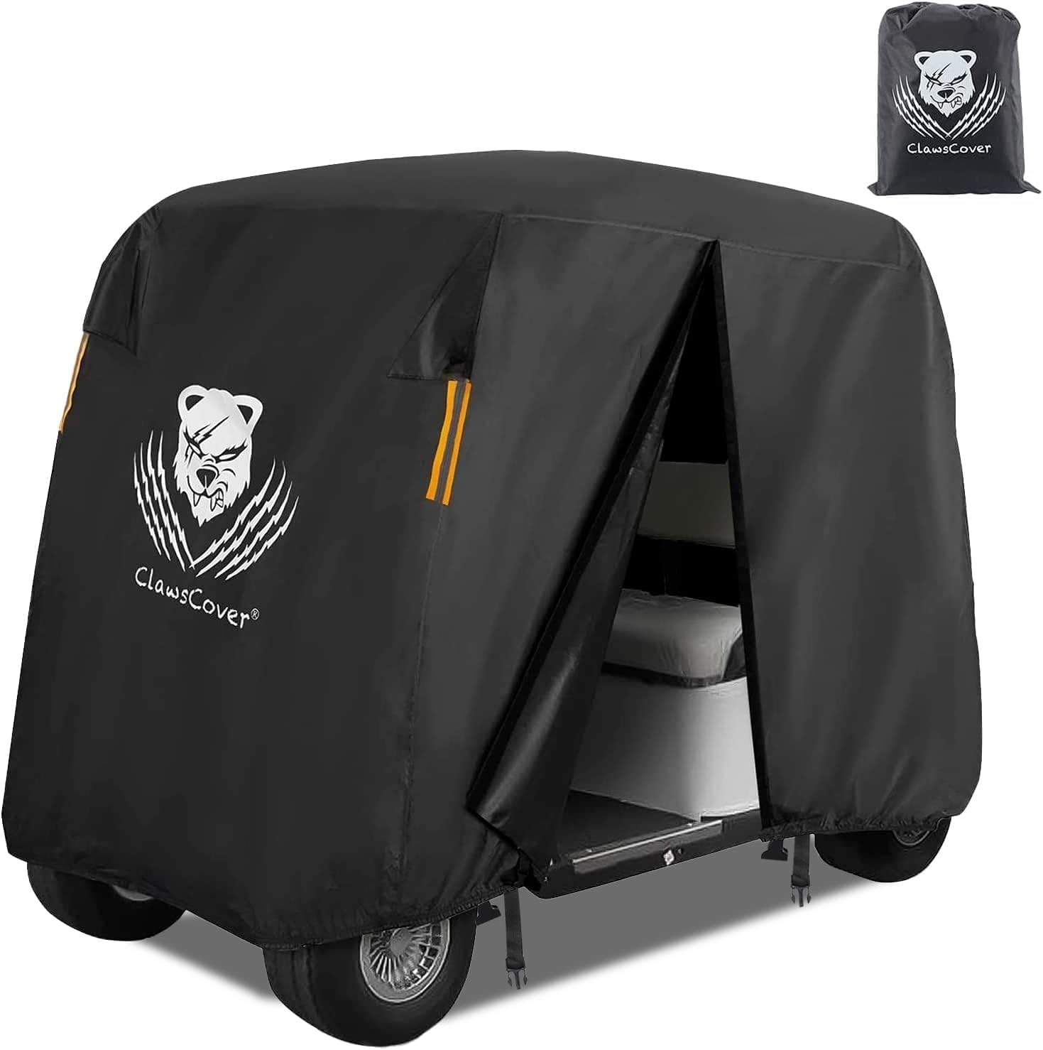 246 Passenger Golf Cart Covers,Waterproof Outdoor Heavy Duty Fadeless All Weather 246-Seater Golfcart Cover Accessories Fits for EZGO,Club