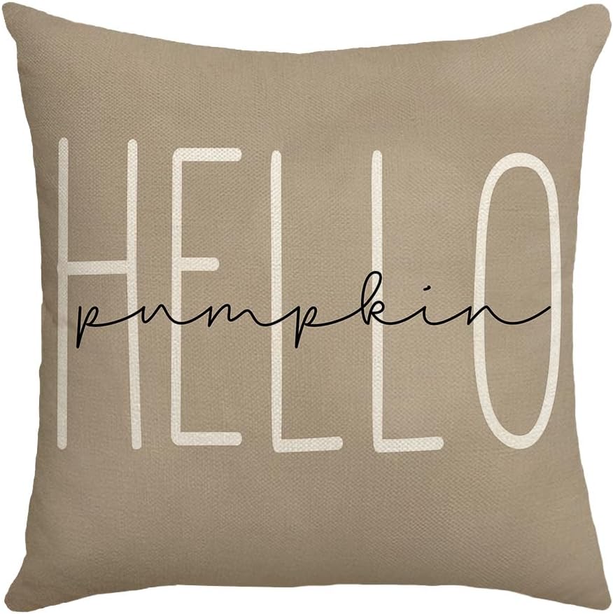 Juego de 4 fundas de almohada de otoño de 17.7 in x 17.7 in, fundas de almohada de calabaza para exteriores, para decoración del hogar, sofá y sofá