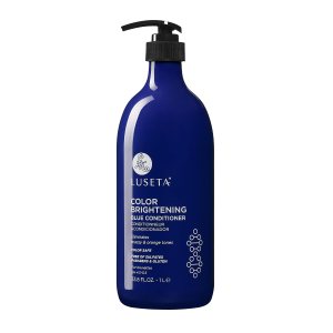 Luseta Acondicionador de color azul iluminador para morenas y tonos naranja cobrizos, acondicionador de rutina para el cuidado del cabello para Luseta Acondicionador de color azul iluminador para morenas y tonos naranja cobrizos, acondicionador de rutina para el cuidado del cabello para