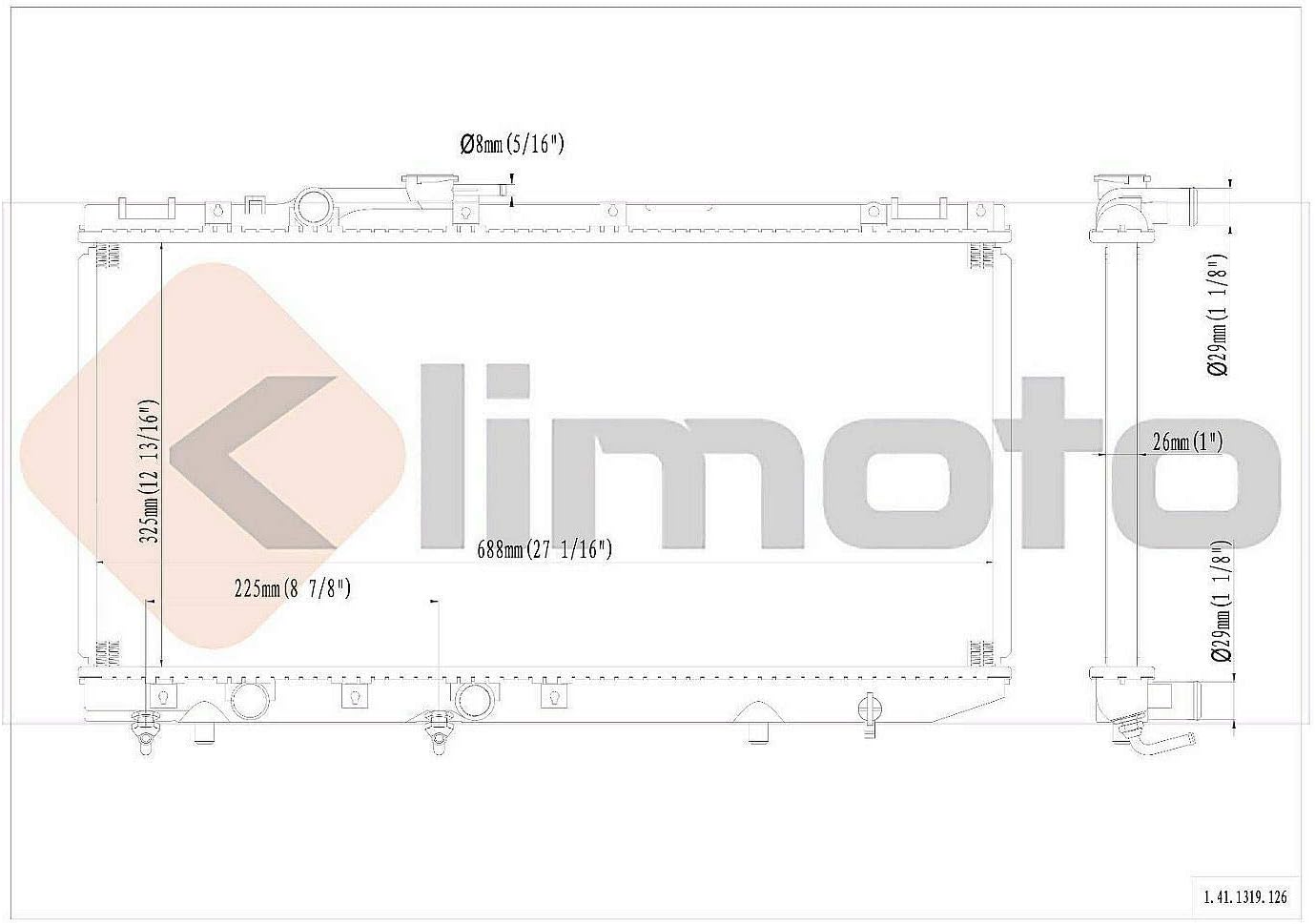 Radiador  Compatible con Toyota Paseo 1992-1995 Tercel 1991-1994 1.5L L4  KLI1319