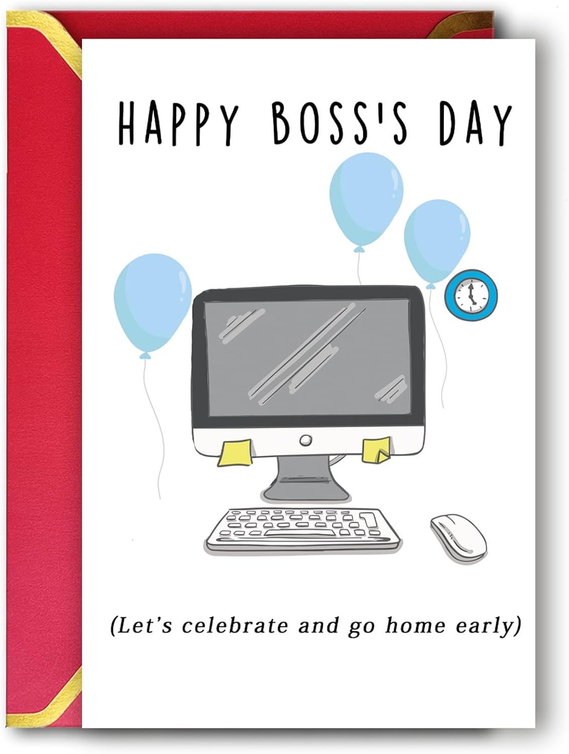 Ziwenhu Cheeky – Tarjeta del día del jefe para líder, tarjeta de humor para el día del jefe de un empleado, divertida tarjeta del día del jefe,